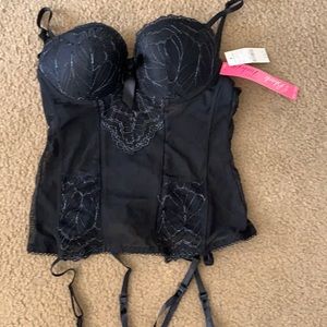 Black Fuchsia corset; size 36c; never worn; color black lace